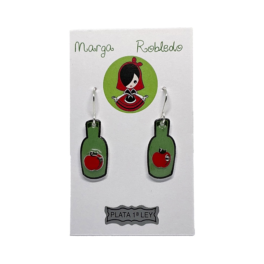 Pendientes de colgar botellas de sidra