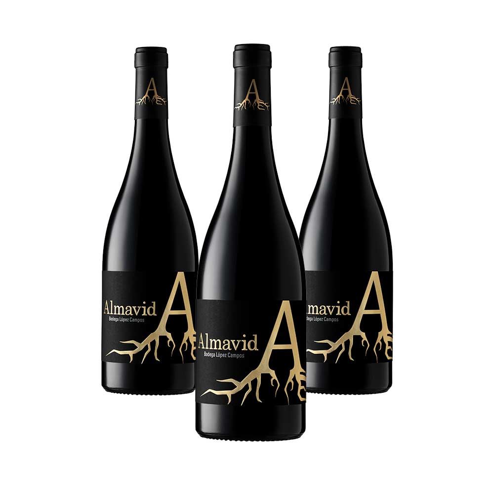 pack de 3 botellas de vino Syrah Crianza 2014 de Almavid