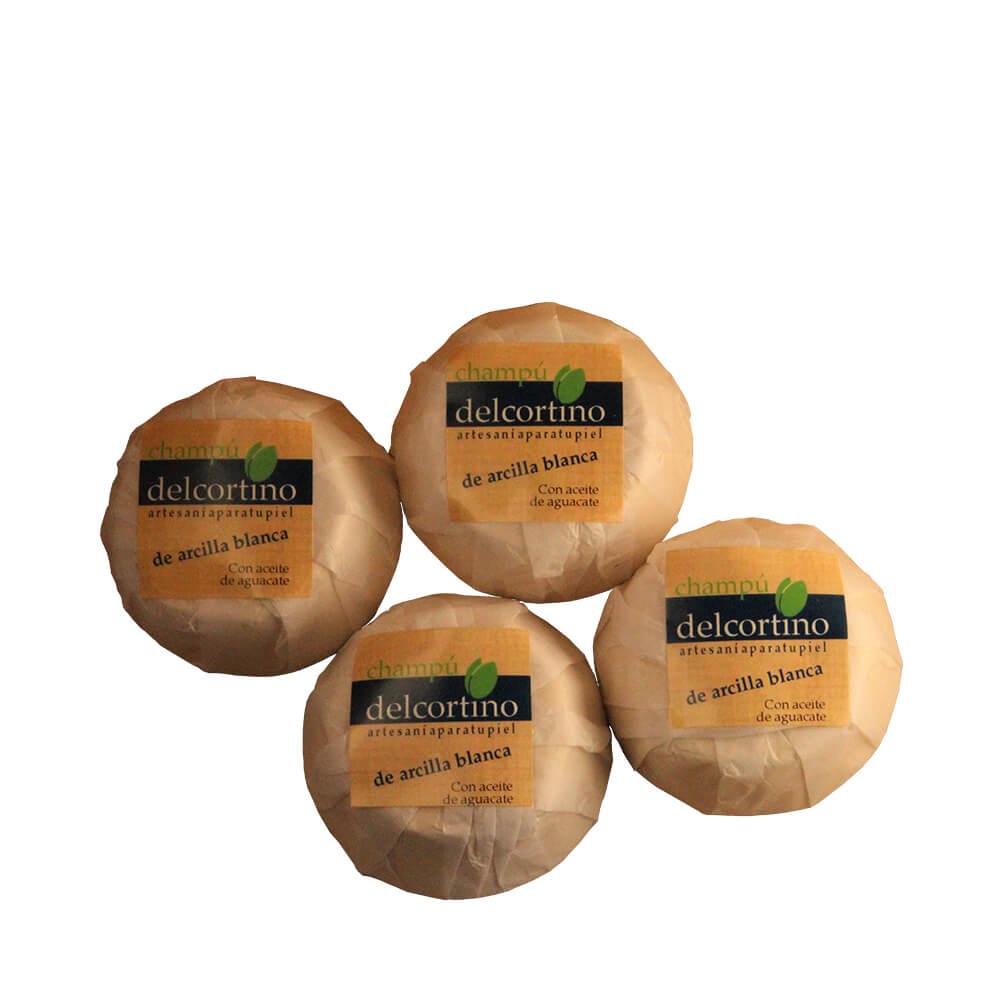 4 champús de arcilla blanca