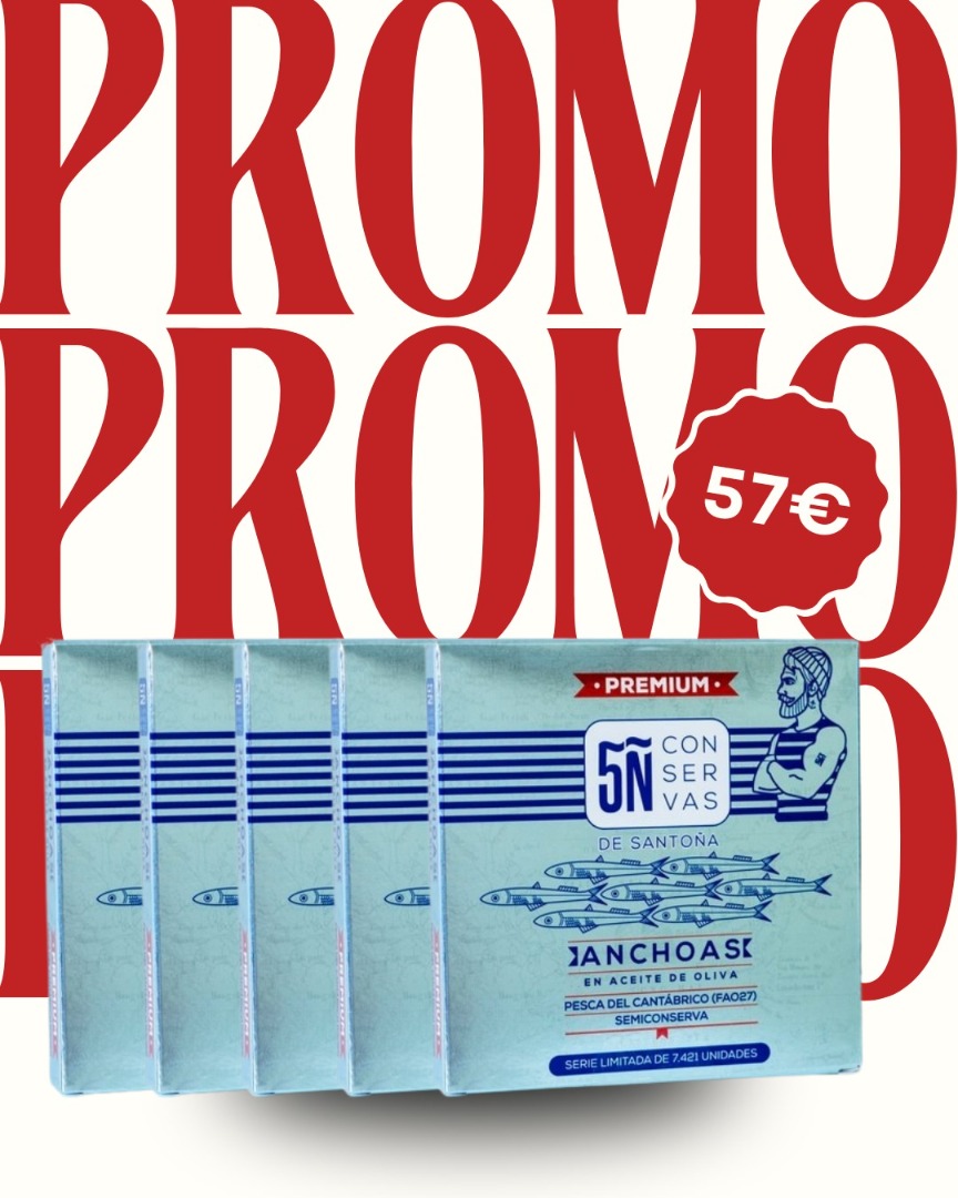 Promo especial Correos Market 5 latas de Anchoas Premium