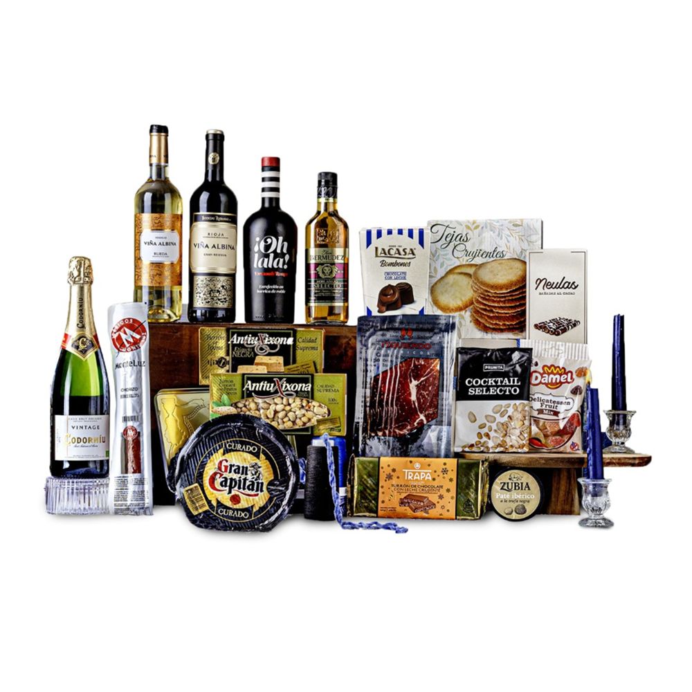 Pack Ibéricos, Ron Añejo, Vinos Rioja y Dulces Gourmet