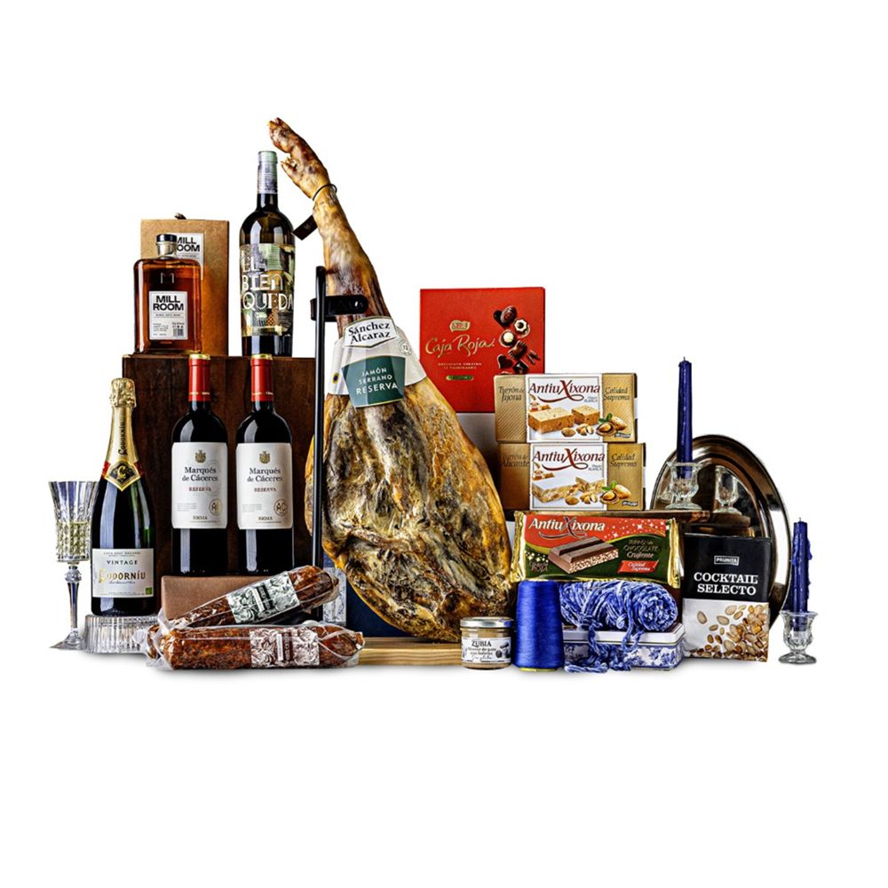 Pack Jamón Reserva, Whisky y Vinos Rioja