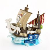 miniatura Figura Calendario Perpetuo 3D One Piece Barco de Luffy Going Merry