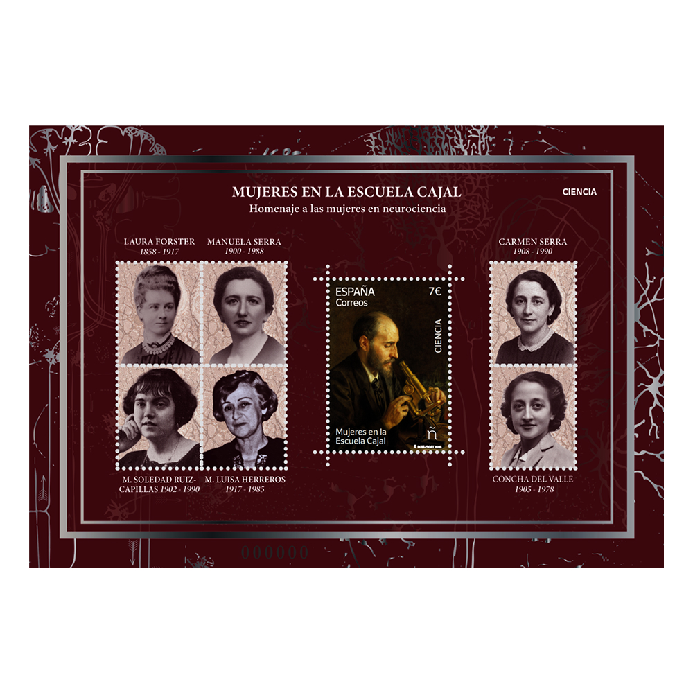 Hoja Bloque Mujeres en la Escuela Cajal