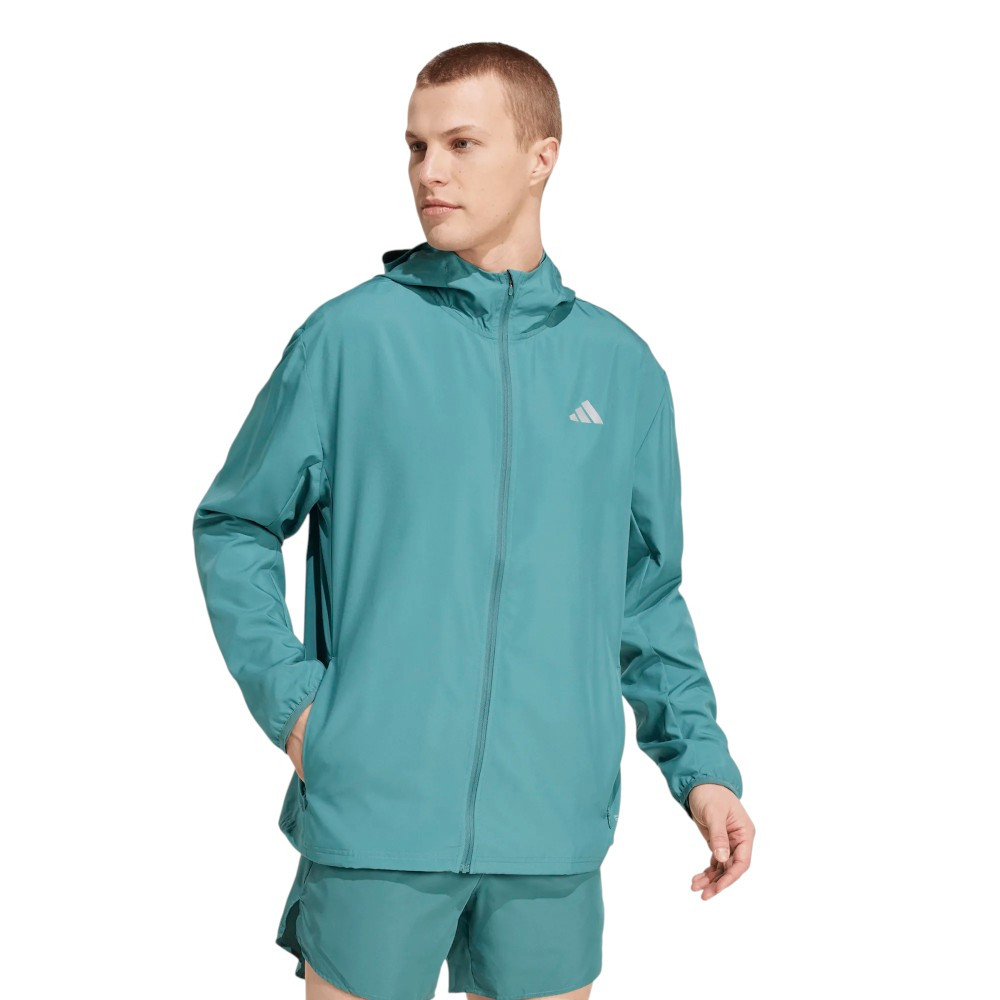 Imagen CORTAVIENTOS ADIDAS RUN IT JACKET AZUL VERDOSO JM5742 WINDBREAKER RUNNING HOMBRE