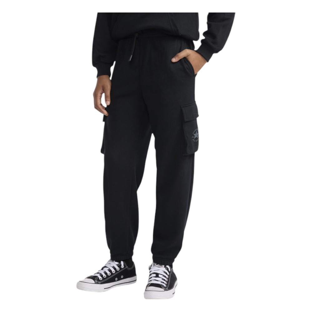 Imagen PANTALONES CONVERSE DCTP SILICONE PATCH CARGO NEGRO 9CH425-023 NIÑO NIÑA