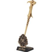 miniatura Varita Bolígrafo Harry Potter con Soporte Escudo Hogwarts de Lord Voldemort +-25cm 1