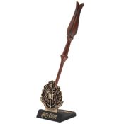 miniatura Varita Bolígrafo Harry Potter con Soporte Escudo Hogwarts de Luna Lovegood +-25cm 1
