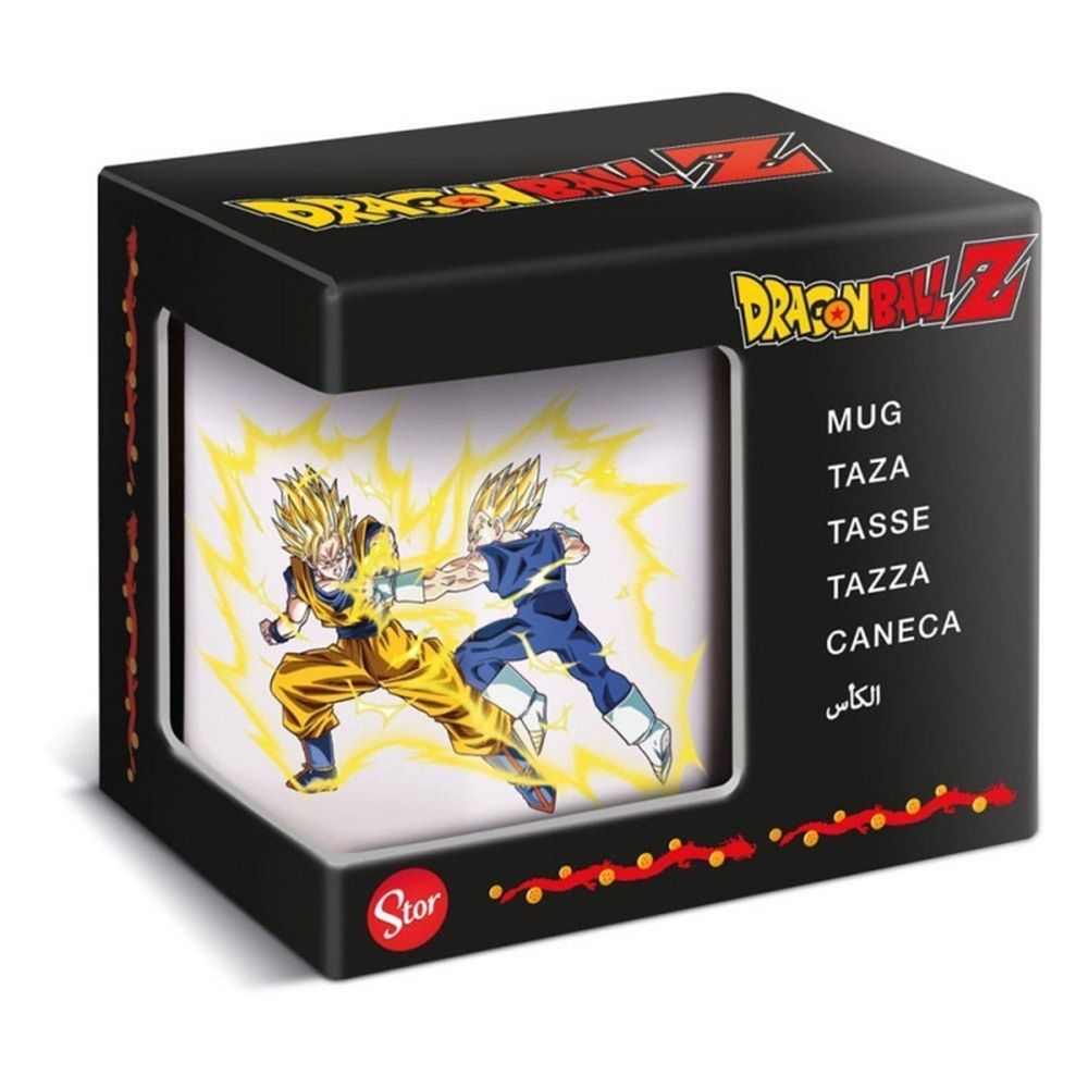 Taza Mug Cerámica Dragon Ball Goku y Vegeta Batalla 325 ml