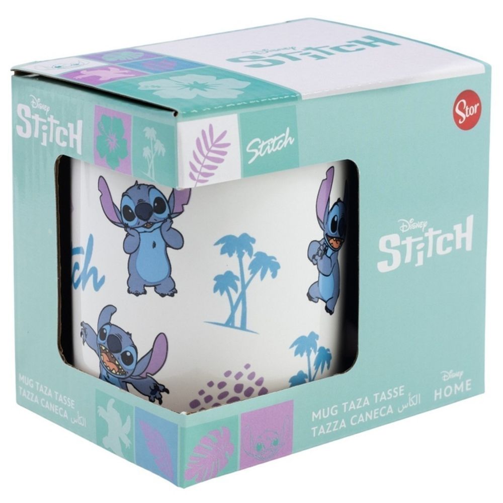 Taza Mug Cerámica Stor Disney Stitch Palmeras 325 ml