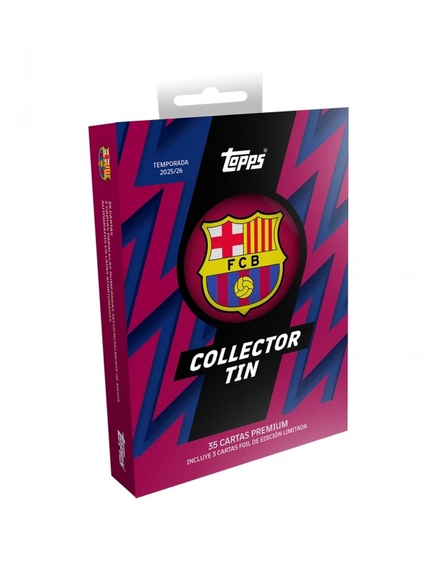 FC Barcelona Collector Tin Topps Lamine Yamal Messi 2025 2026 Posible autógrafo