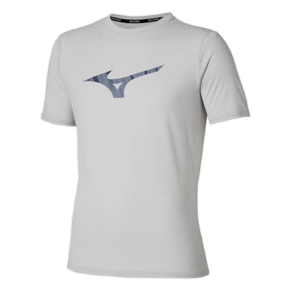 Imagen CAMISETA MIZUNO CORE RUNBIRD SS TEE GRIS VAPOR SILVER J2GAC508-05 RUNNING HOMBRE