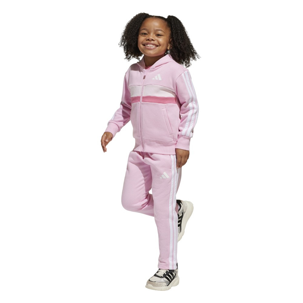 Imagen CHANDAL ADIDAS LK 3 BANDAS TIB FLEECE ROSA JI6206 CONJUNTO NIÑO NIÑA