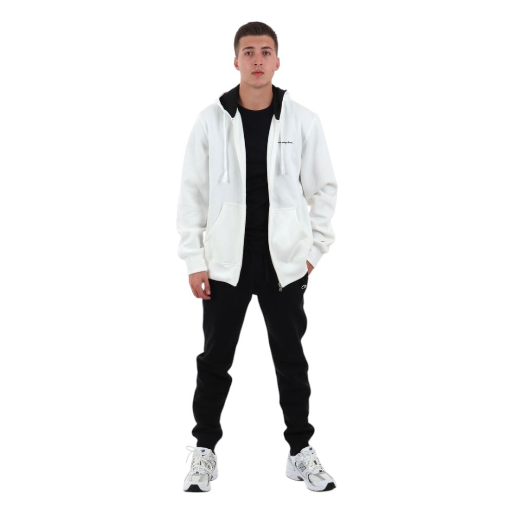 Imagen CHANDAL CHAMPION SWEATSUIT CON GORRO BLANCAS NEGRO 221658-WW001 CONJUNTO HOMBRE