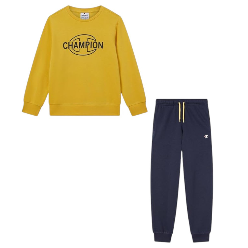 Imagen CHANDAL CHAMPION SWEATSUIT AZUL MARINO AMARILLO 307263-YS153 CONJUNTO NIÑO