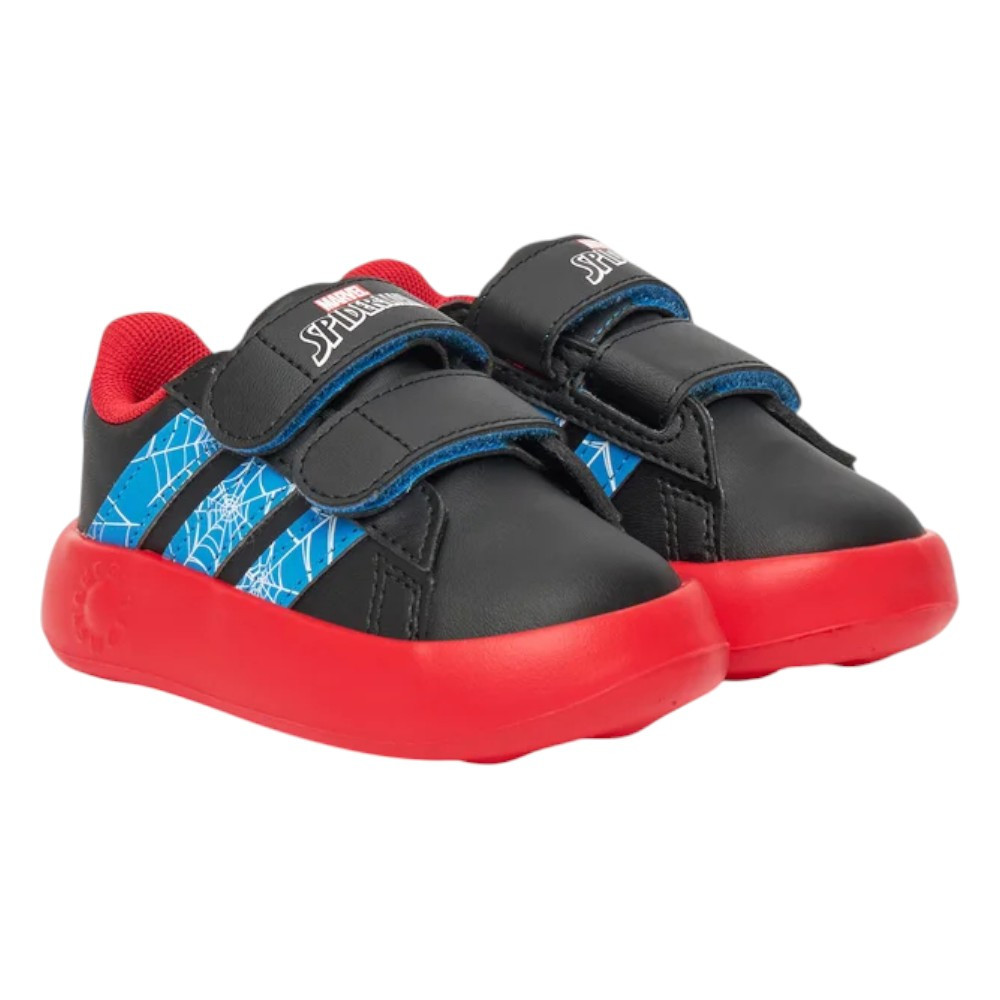 Imagen ZAPATILLAS ADIDAS GRAND COURT SPIDER MAN CF NEGRO ROJO JQ7828 CASUAL NIÑO NIÑA