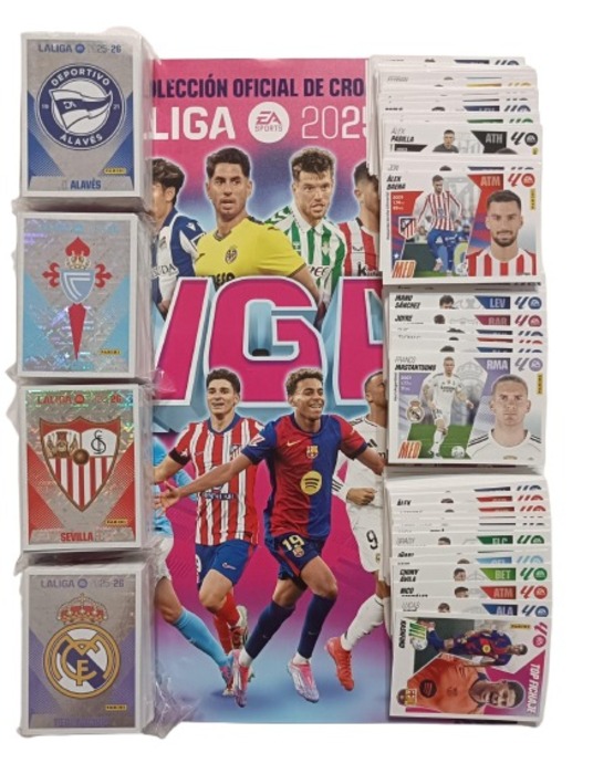 Colección completa Liga Este 2025 2026 del listado - Álbum + 626 cromos Todas las ediciones listado descripción