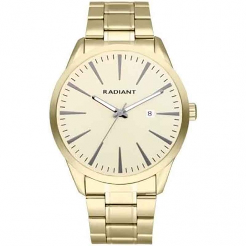 Radiant Radiant Monocrom Ra591203 Reloj De Pulsera Analógico Para Hombre Color Dorado