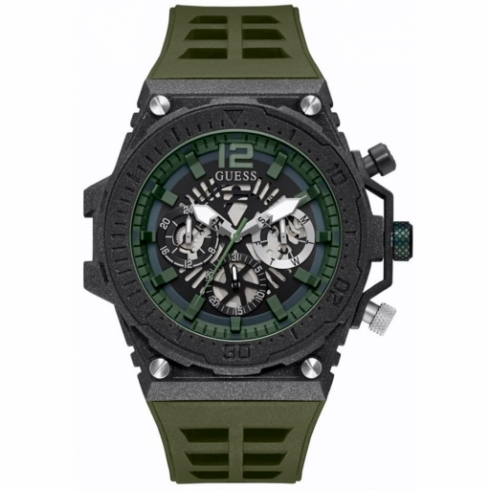 Guess Guess Exposupe Gw0325g2 Reloj De Pulsera Analógico Para Unisex Color Verde