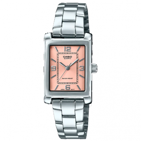 CASIO Casio  Ltp-1234dd-4adf Reloj De Pulsera Analógico Para Mujer Color Salmón