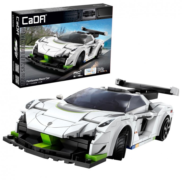 CaDA coche de  construcción Fantasama race car  APP + RC  de 322 piezas