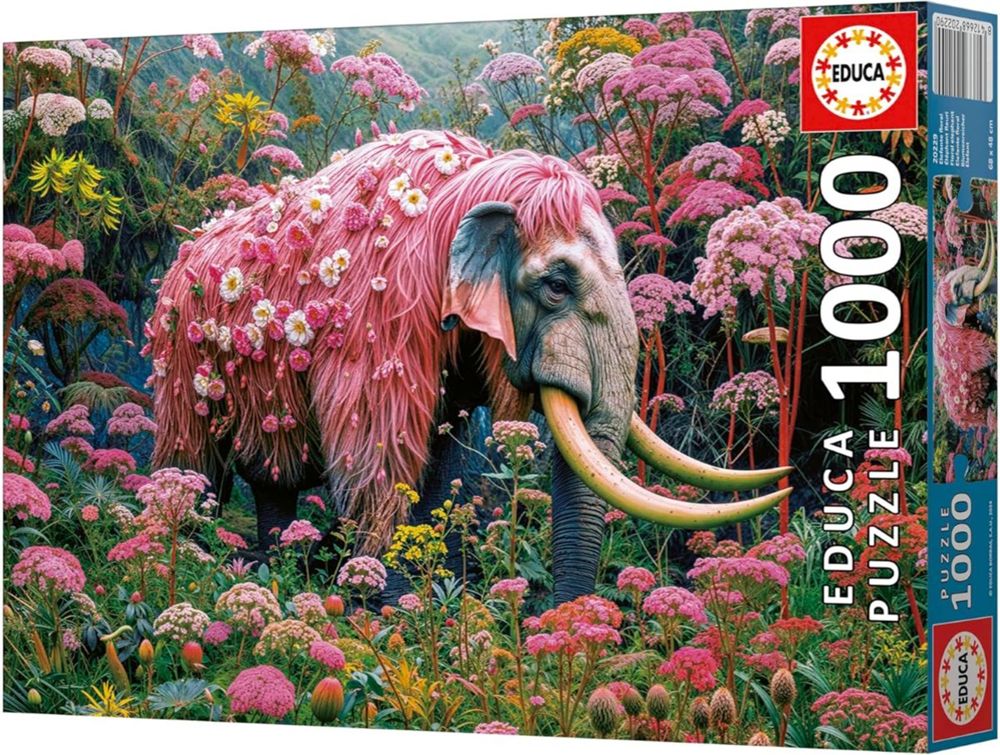 Puzzle Elefante Floral 1000 piezas de Educa