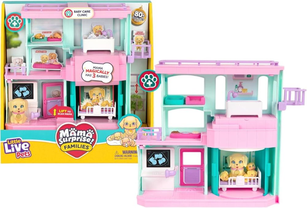Little Live Pets - Mama Surprise Families Set de Clínica para los Cachorros Sorpresa