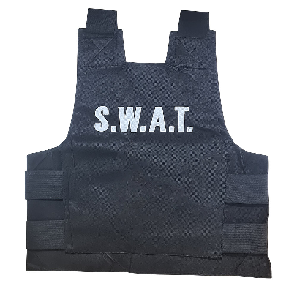 Chaleco SWAT Adulto – Accesorio Disfraz Policial Negro 58x64 cm 1
