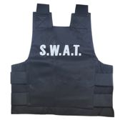 miniatura Chaleco SWAT Adulto – Accesorio Disfraz Policial Negro 58x64 cm 1