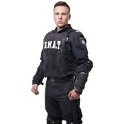 miniatura Chaleco SWAT Adulto – Accesorio Disfraz Policial Negro 58x64 cm 2