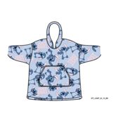 miniatura Bata Manta Coralina Oversize Stitch Just Chill Talla Única Niñ@s con Gran Bolsillo y Gorro 2