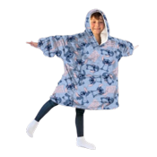 miniatura Bata Manta Coralina Oversize Stitch Just Chill Talla Única Niñ@s con Gran Bolsillo y Gorro 1