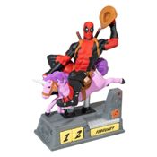 miniatura Figura Calendario Perpetuo 3D Marvel Deadpool sobre Unicornio 22x17x10cm 1