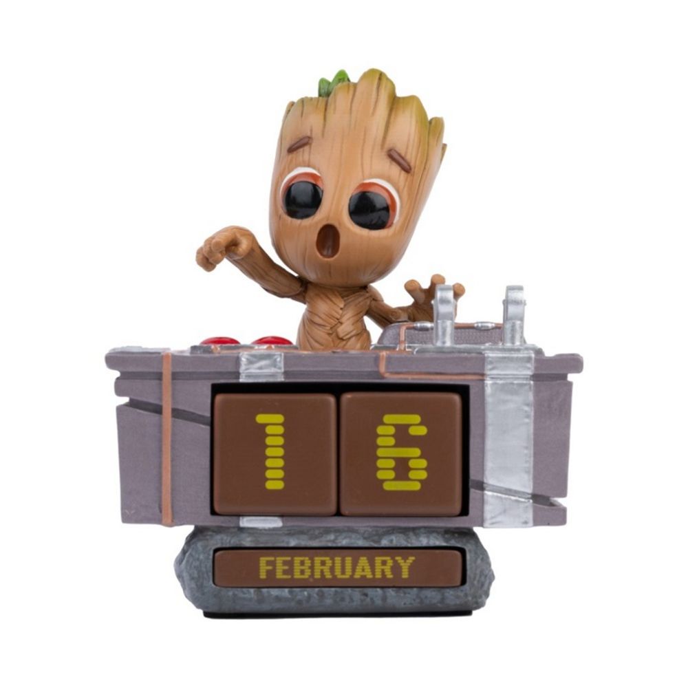 Figura Calendario Perpetuo 3D Guardianes de la Galaxia I am Groot Botón 1