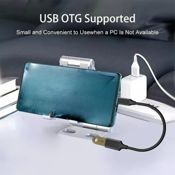 miniatura Cable OTG Tipo C a USB Negro - Adaptador de 20 cm para conexión rápida 4