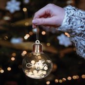 miniatura Pack Bolas de Navidad con led personalizadas 8cm 3