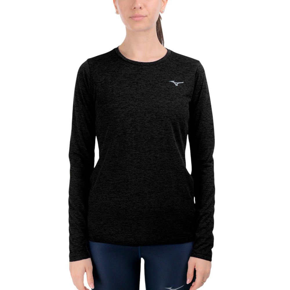 Imagen CAMISETA MIZUNO CORE IMPULSE LS NEGRO J2GAC722-09 RUNNING MUJER MANGA LARGA