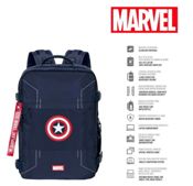 miniatura Mochila Viaje Cabina Avión Marvel Capitán América 40x25x20cm 4