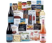 miniatura Lote 11: Cesta de Navidad Amplia con Embutidos Ibéricos Quesos y Vinos 1