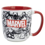 miniatura Taza Mug Cerámica Stor Élite Marvel Pattern Avengers Los Vengadores 380ml 1