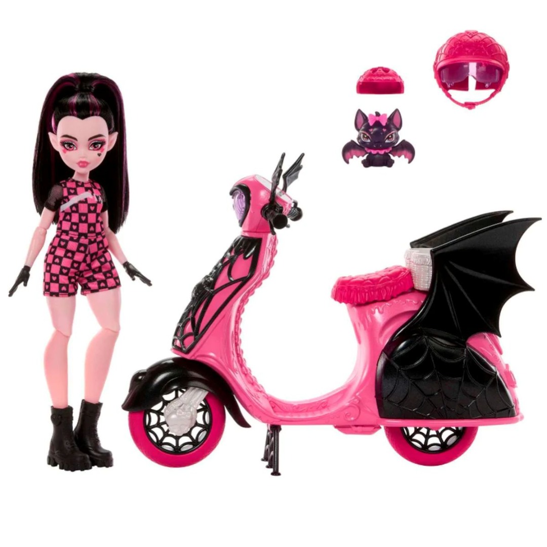 Monster High Draculaura y su scooter de Mattel 1