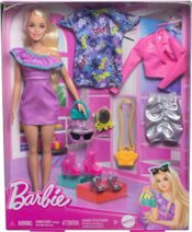 miniatura Barbie Fashionista con 3 modelos noche de Mattel 3