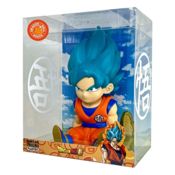 miniatura Figura Hucha Plastoy Dragon Ball Son Goku Super Saiyan Azul 17cm 2