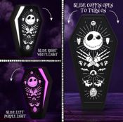 miniatura Figura con Luz Ataúd Jack Skellington Pesadilla antes de Navidad Lámpara 28cm 4