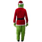 miniatura Disfraz El Grinch Duende Verde Peludo con Traje de Navidad Adulto 6