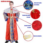 miniatura Disfraz Rey Mago Capa roja Adulto 2