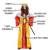 miniatura Disfraz Rey Mago Baltasar 5