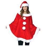 miniatura Disfraz Mamá Noel Poncho Gorro y Medias 2
