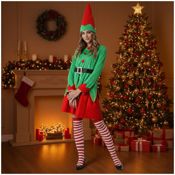 miniatura Disfraz Elfa Navideña Gorro puntiagudo Mujer 2
