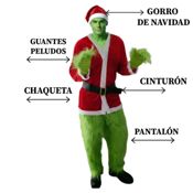 miniatura Disfraz Criatura Verde Peluda Adulto 6